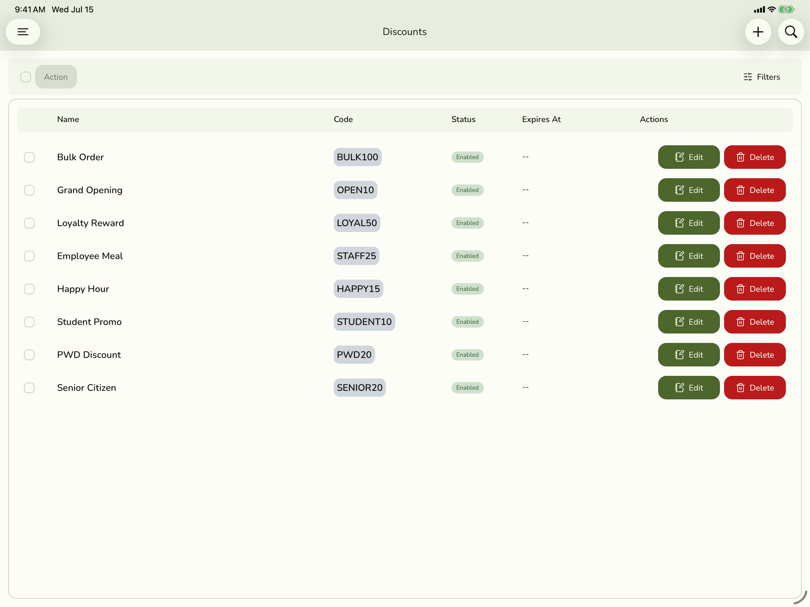 The Fuze Store discounts and payment screen