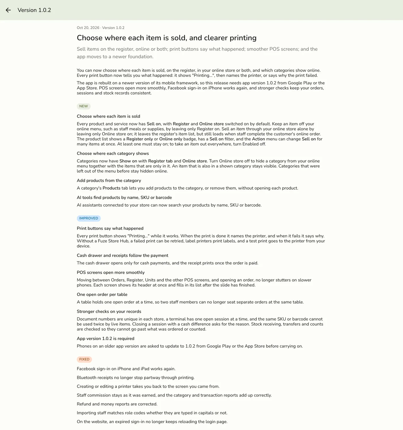 A release page