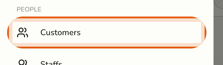 The Customers item highlighted in the Fuze Store navigation menu