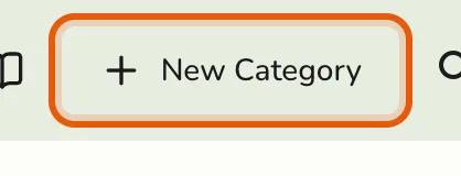 The New Category button on the Categories screen