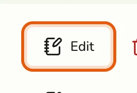 The Edit action on a category row in the Categories list
