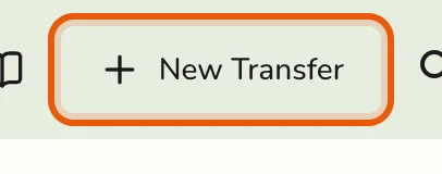 The New Transfer button on the Transfers screen