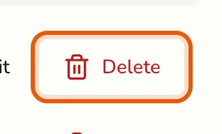 The Delete action on a modifier row in the Modifiers list