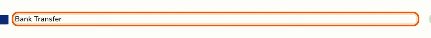 The saved payment method shown in the Payment Methods list