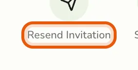 The Resend Invitation quick action on a pending staff member's profile screen in Fuze Store